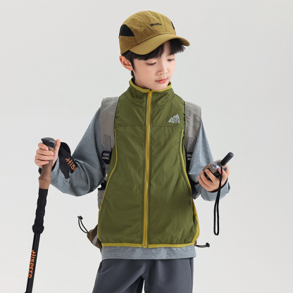 男童春夏露營工裝馬甲