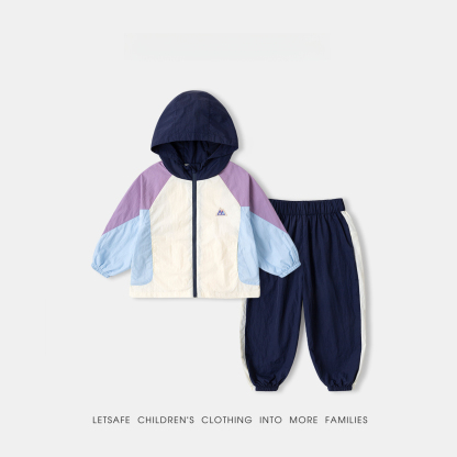 春季兒童戶外防潑水外套褲子