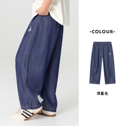 男童夏季天絲仿牛仔彎刀褲