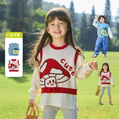 春季兒童針織背心坎肩馬甲