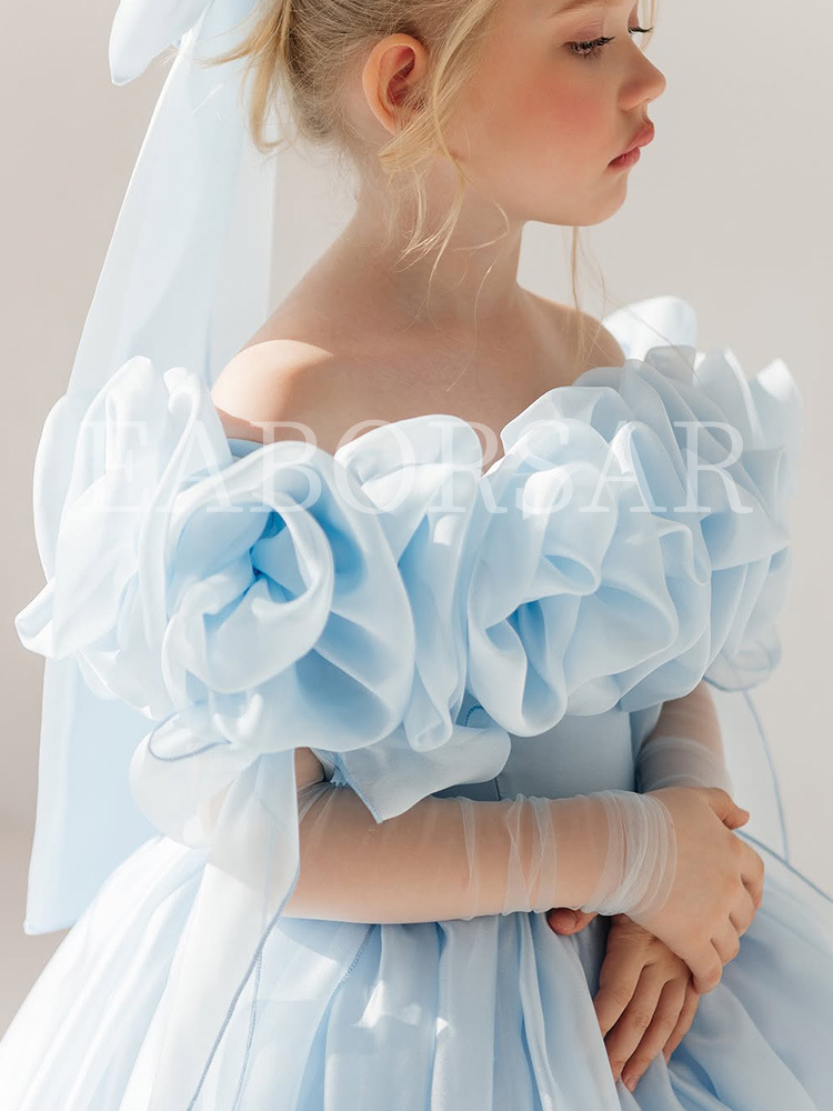 藍色花朵公主裙