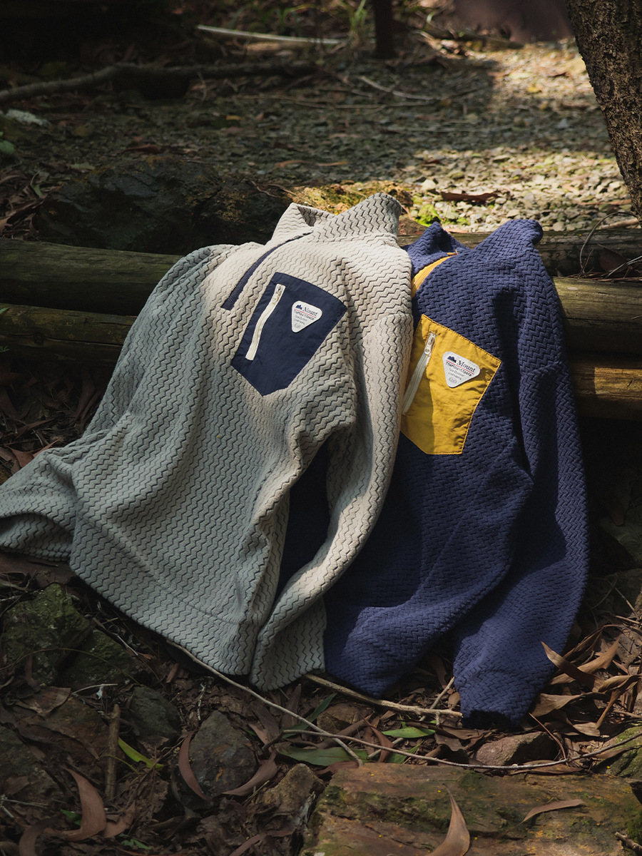 男童半開領套頭運動保暖加絨衛衣