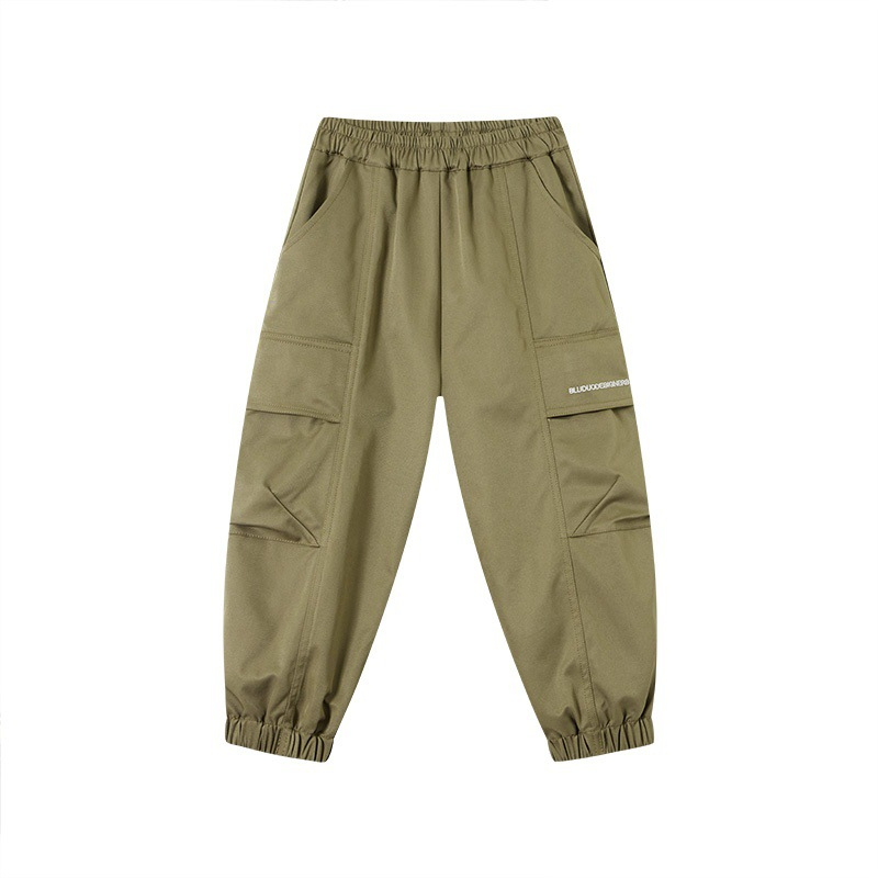 春秋男童洋氣戶外休閑工裝褲