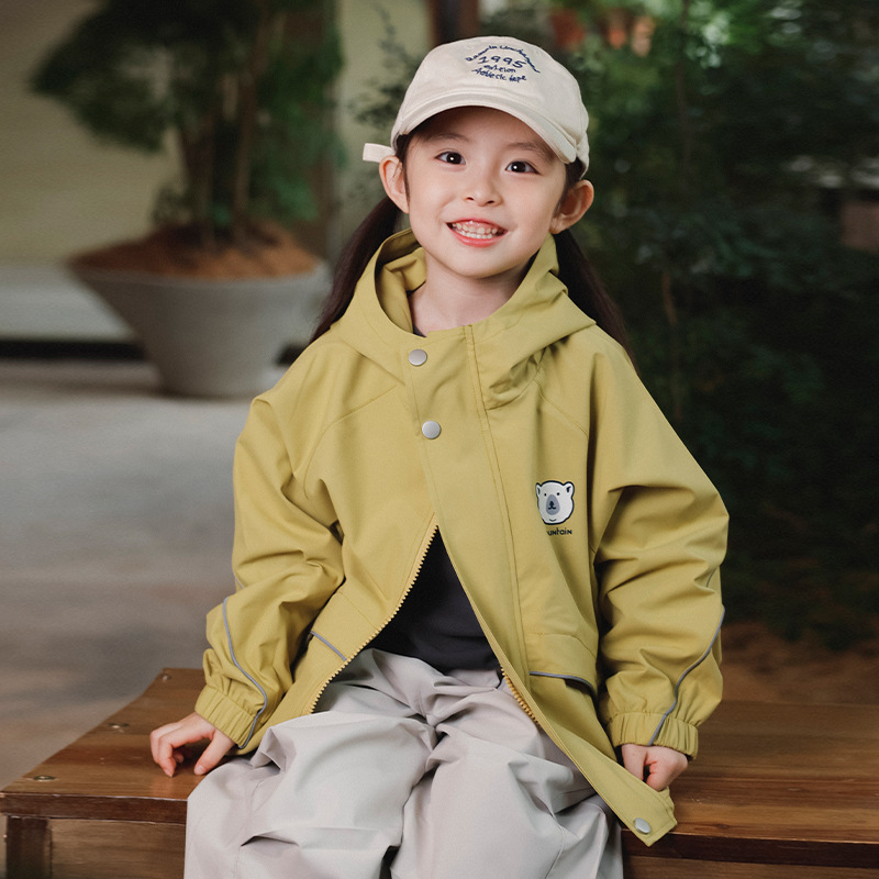 秋季兒童卡通小熊連帽外套