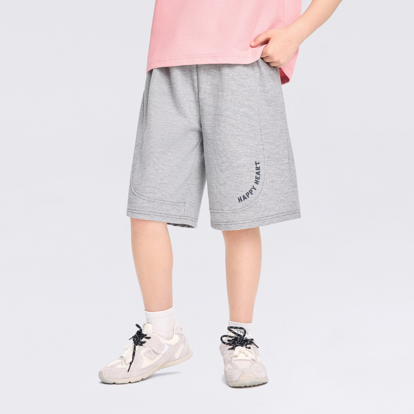 男童夏季華夫格薄款五分褲