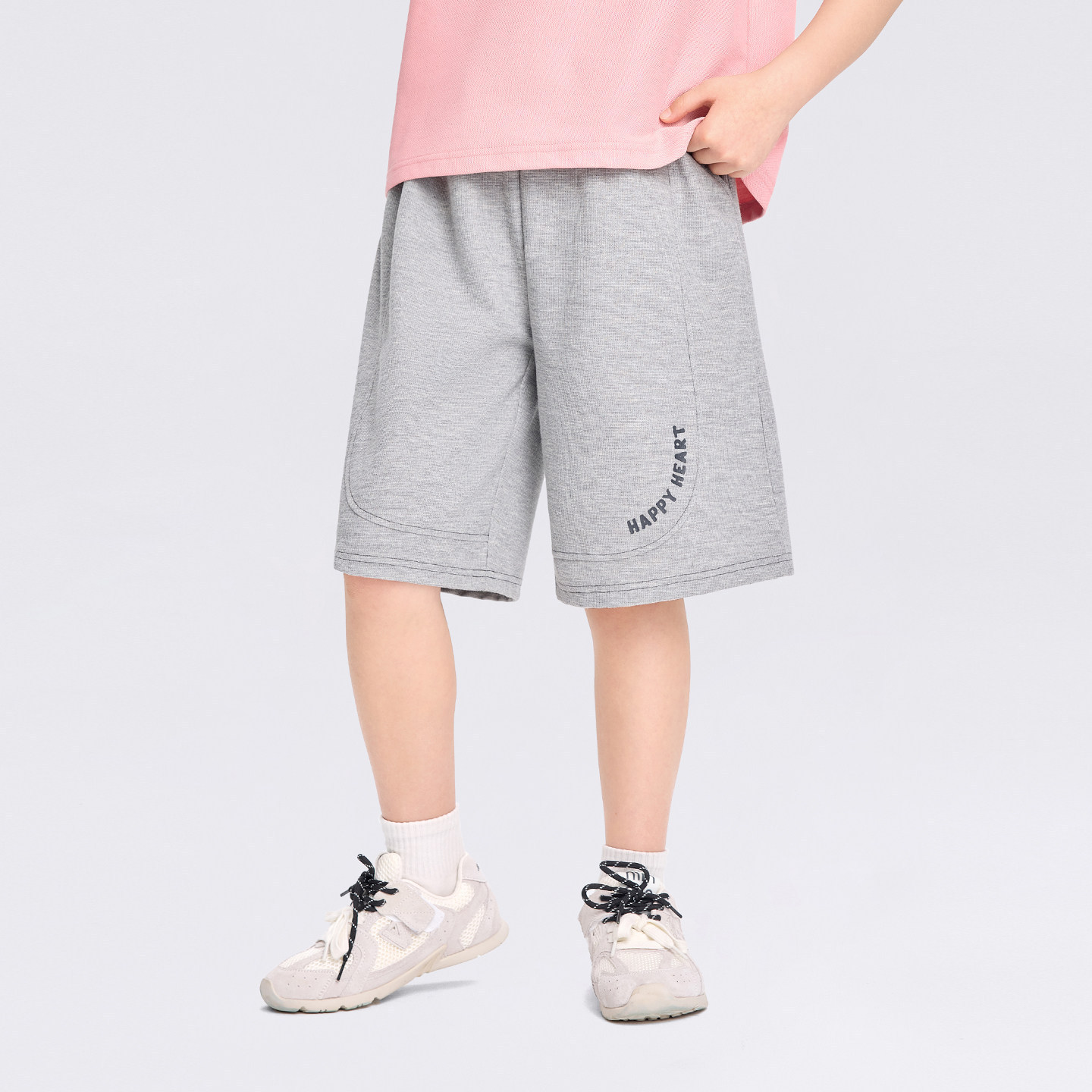 男童夏季華夫格薄款五分褲