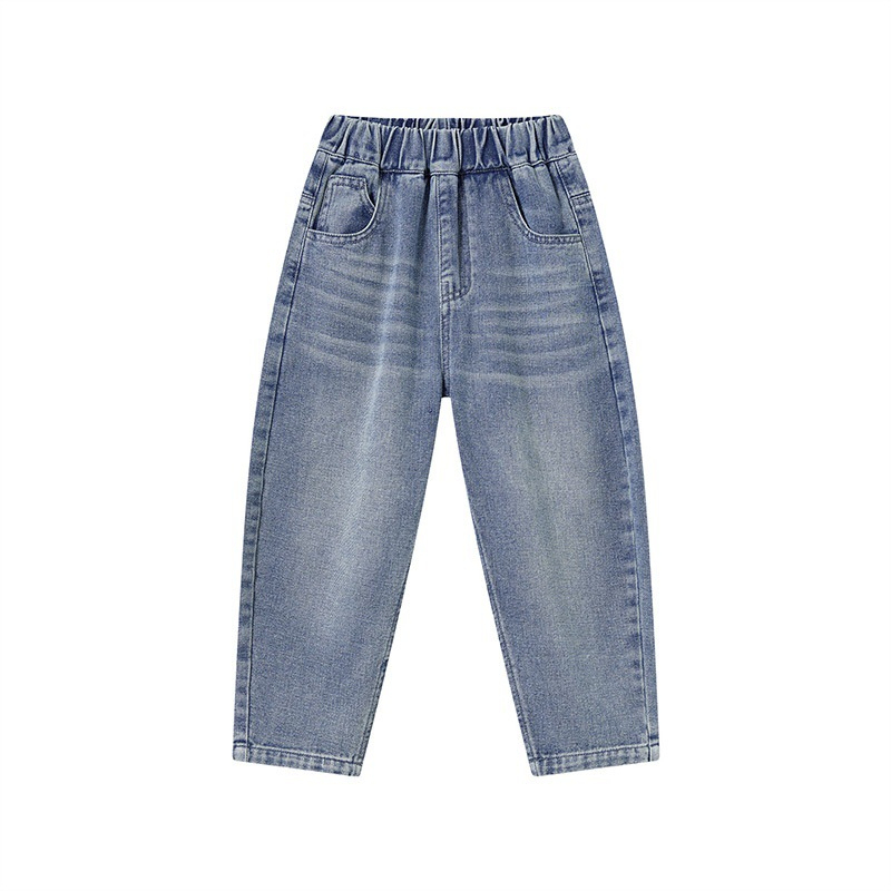 春秋男童洋氣刺綉休閑褲