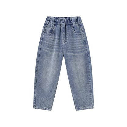 春秋男童洋氣刺綉休閑褲