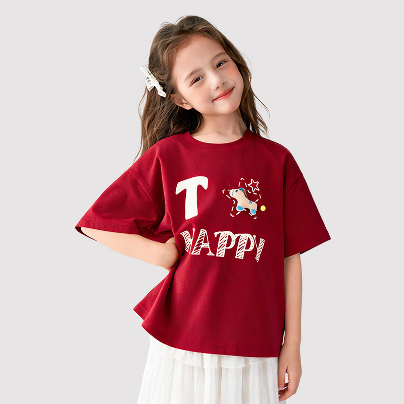 春夏新款女童玩偶短袖 T 恤