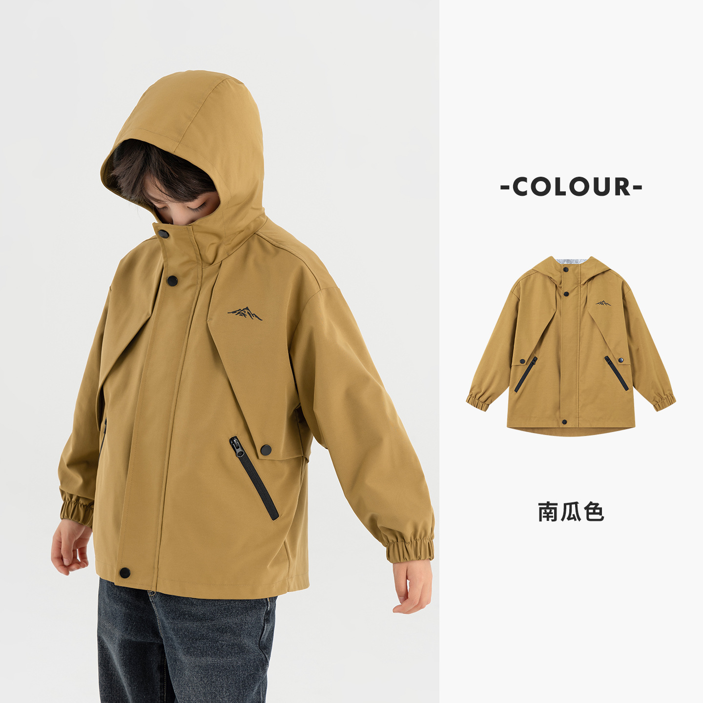 男童春秋款保暖登山服外套