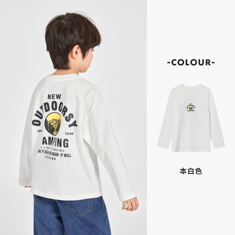 男童春季純棉長袖T恤