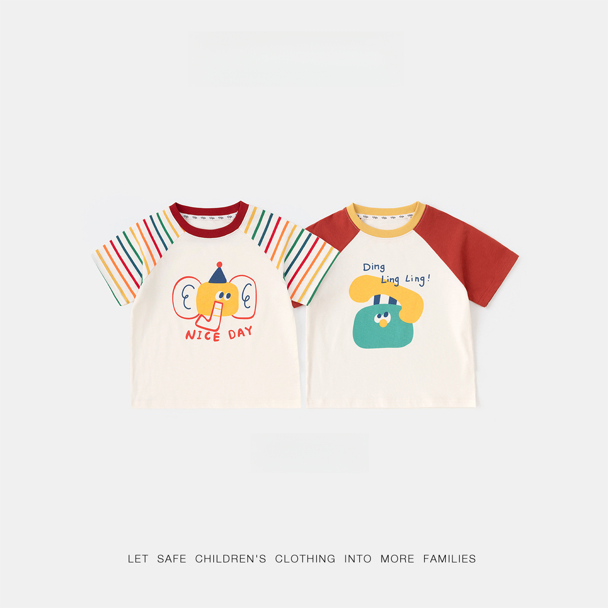 2件裝兒童夏家短袖套裝