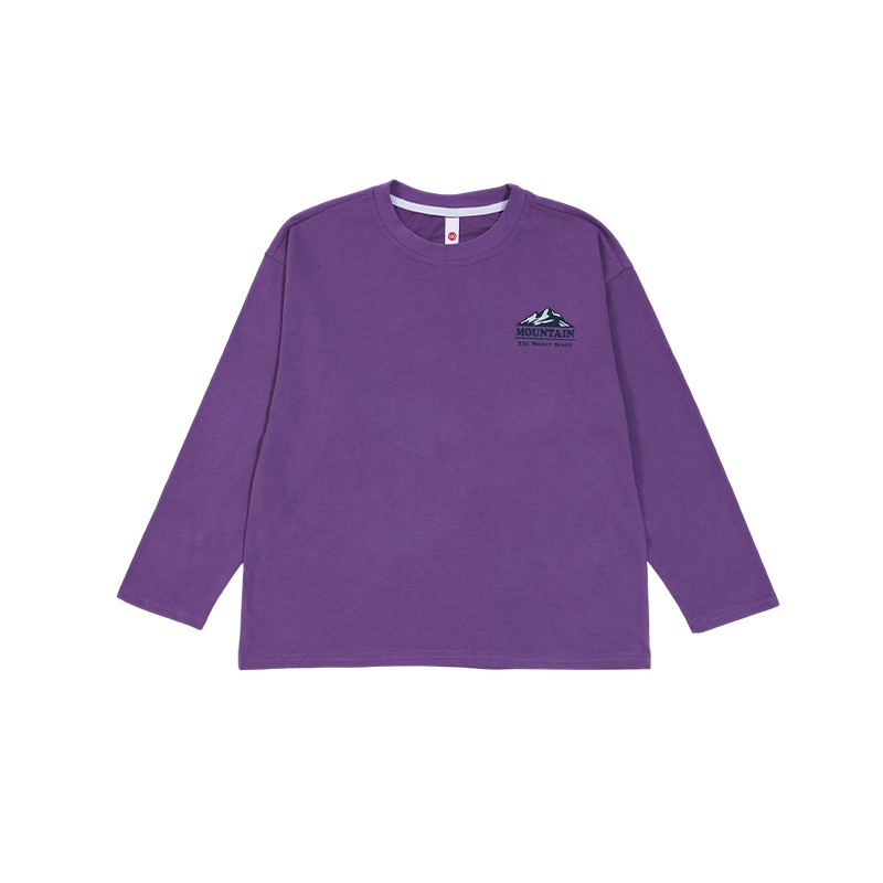 兒童秋季戶純棉圓領長袖T恤
