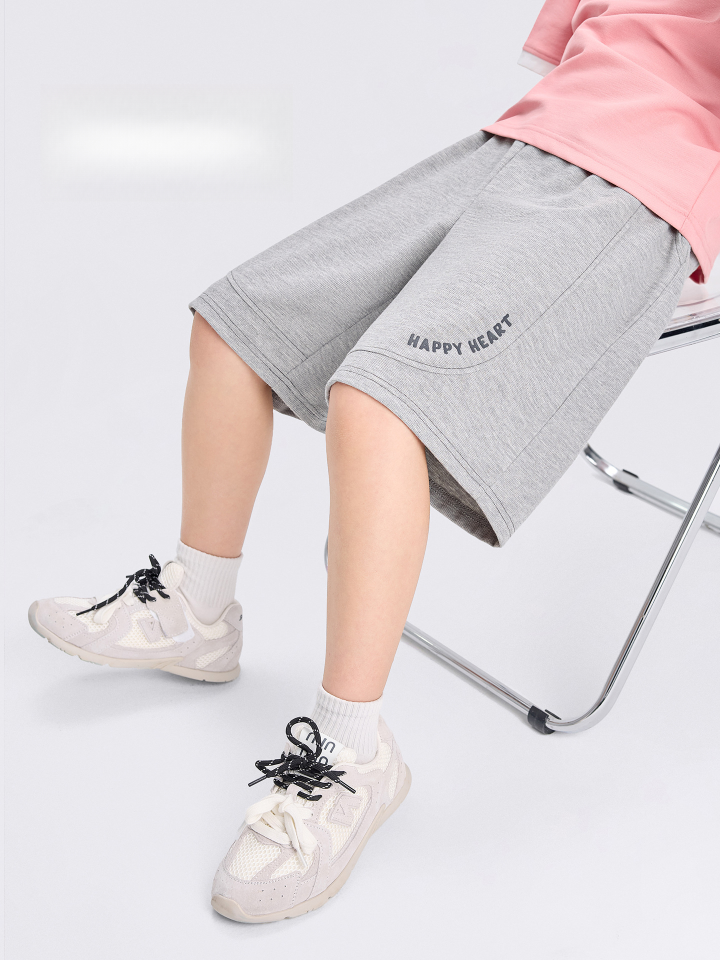 男童夏季華夫格薄款五分褲