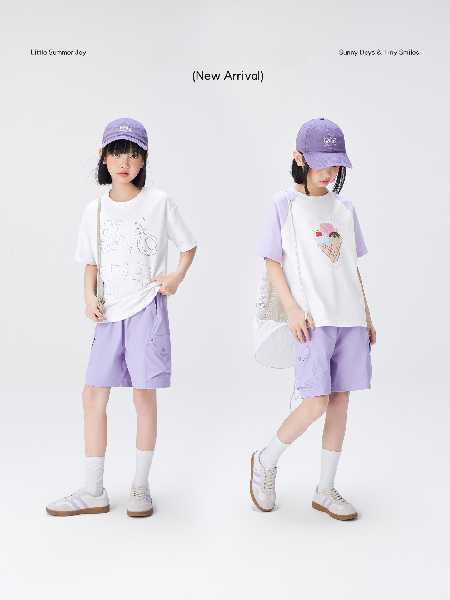 女童輕量工裝風中褲