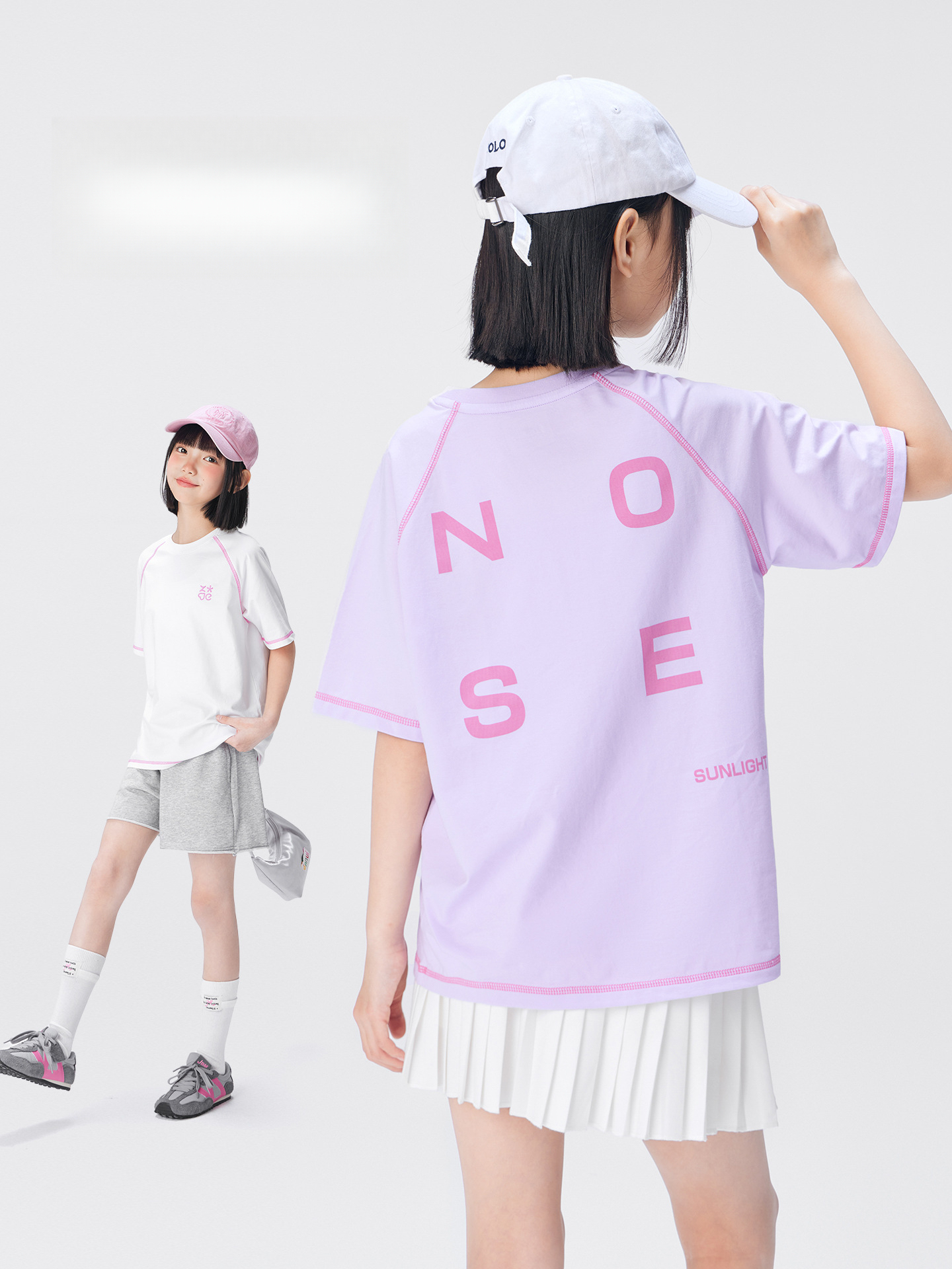 女童夏季字母運動小冰皮T