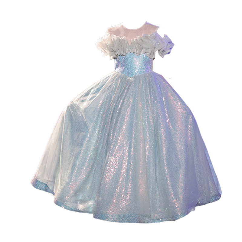 女童輕奢亮面禮服公主裙