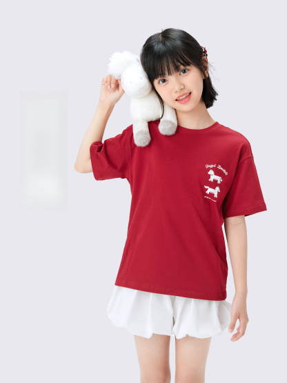 女童小馬短袖T