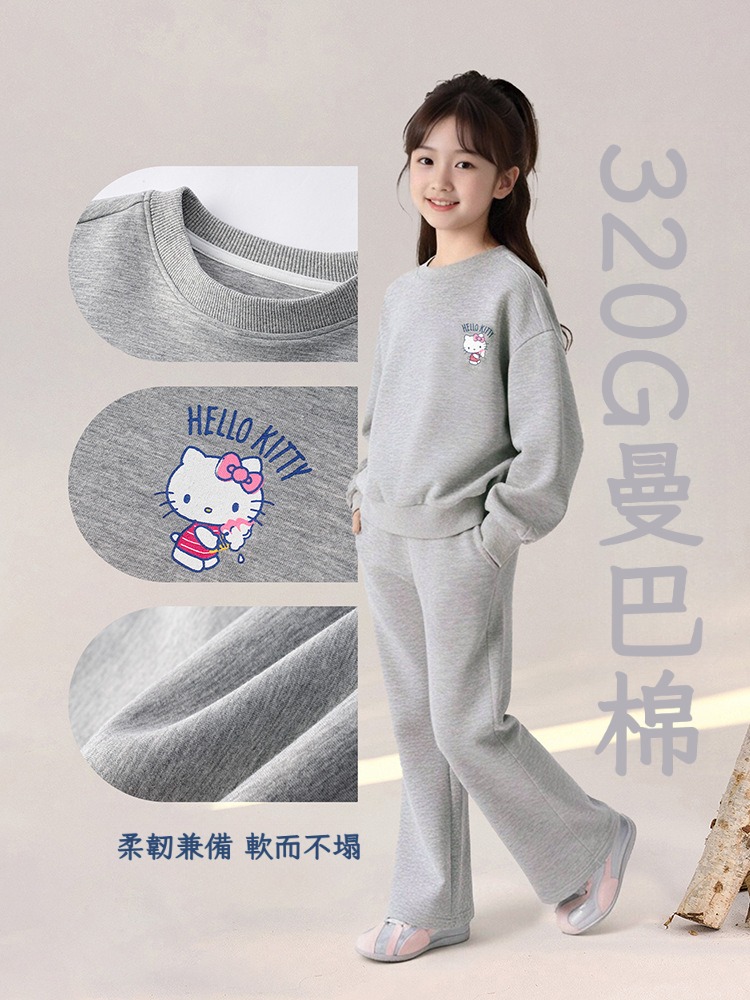 春季女童貓咪運動三件套