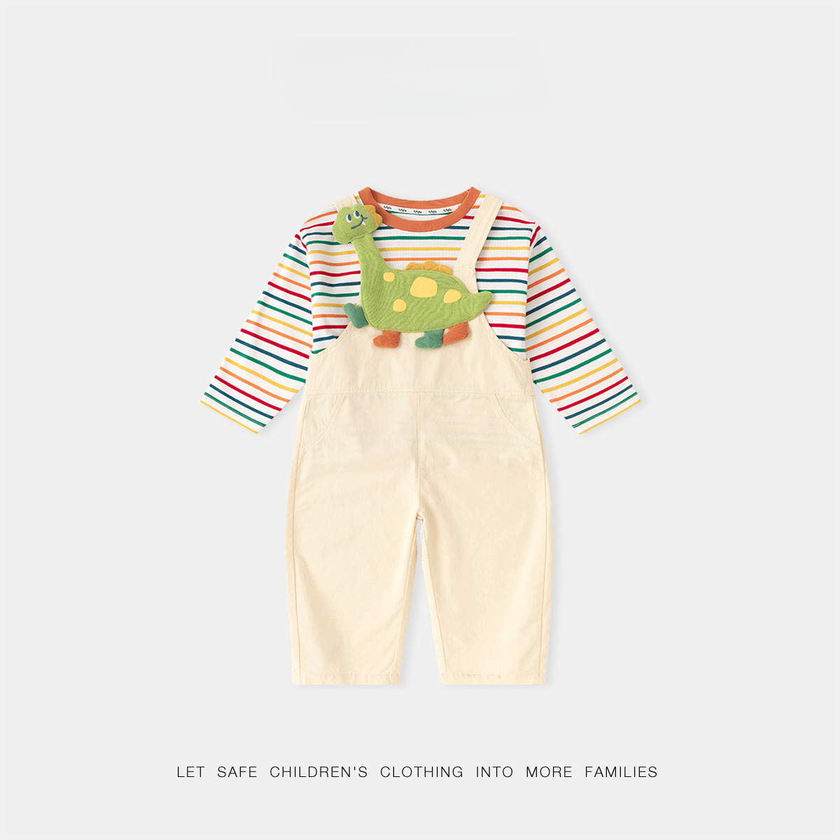 兒童秋季卡通長袖T恤背帶褲套裝