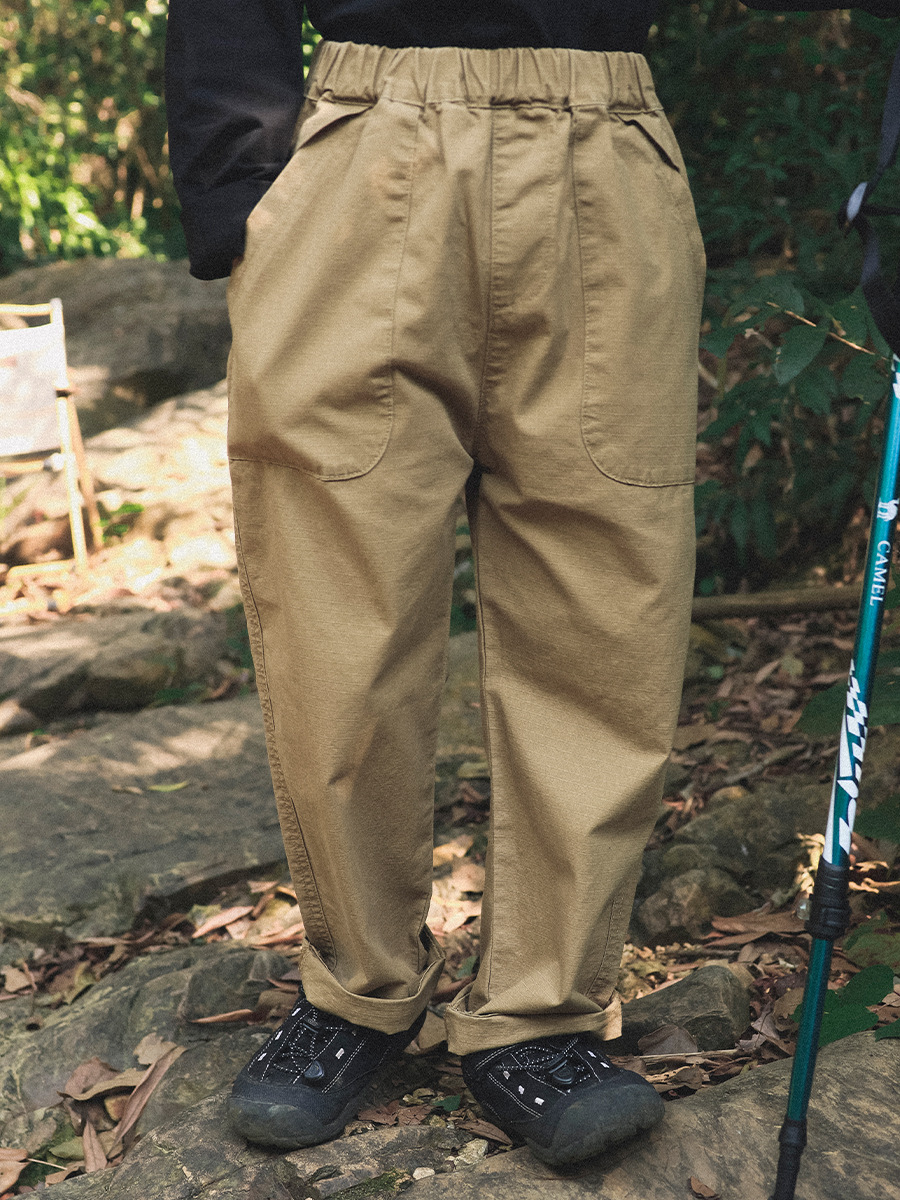 男童春季戶外防風直筒工裝運動長褲