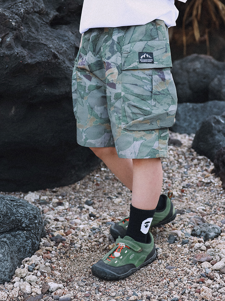 兒童夏季戶外工裝迷彩短褲