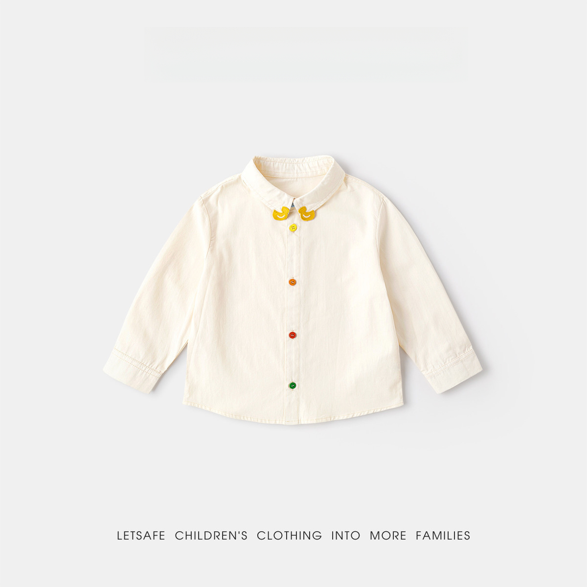 100%棉兒童春季萌趣卡通長袖襯衫