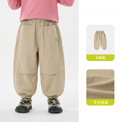 兒童春季戶外風四級防潑水休閒褲