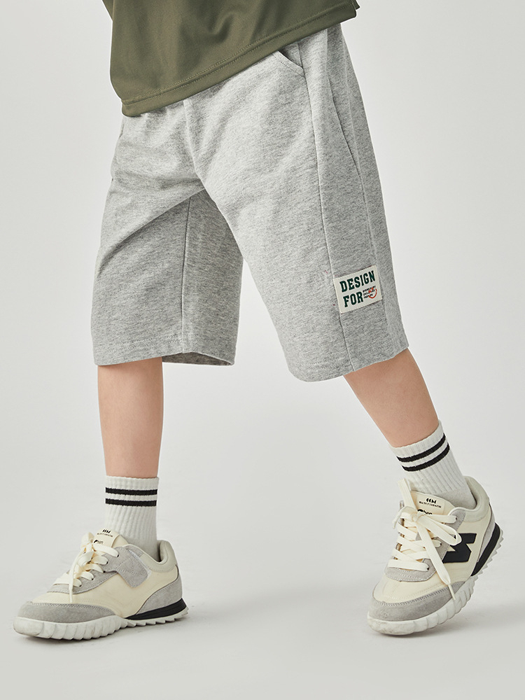 男童寬鬆六分針織褲