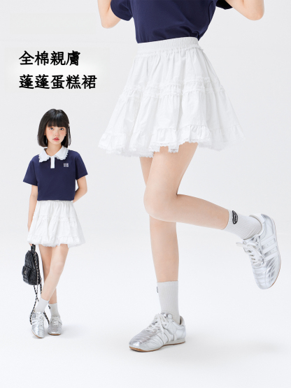 女童夏季純棉蛋糕短裙