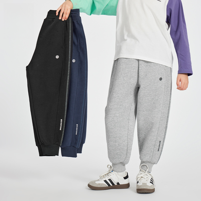 男童休閑衛褲校園跑步褲