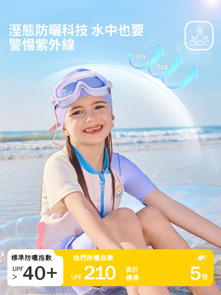 兒童短袖分體中小童泳衣