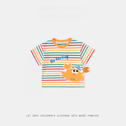 海洋樂園兒童卡通立體短袖T恤