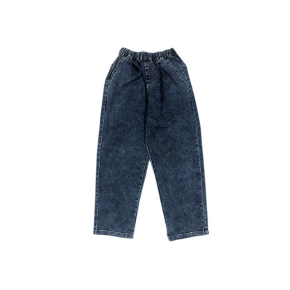 兒童寬鬆直筒牛仔褲