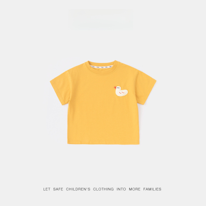 兒童清爽純色短袖T恤