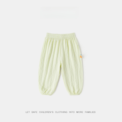 兒童純色夏季長褲