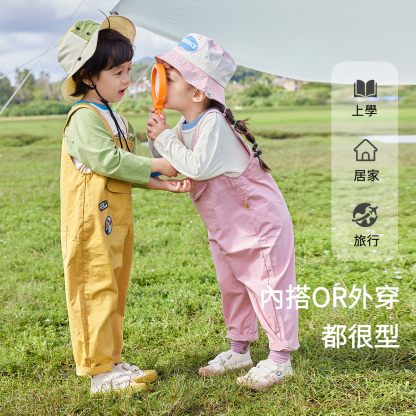 兒童學院風背帶褲