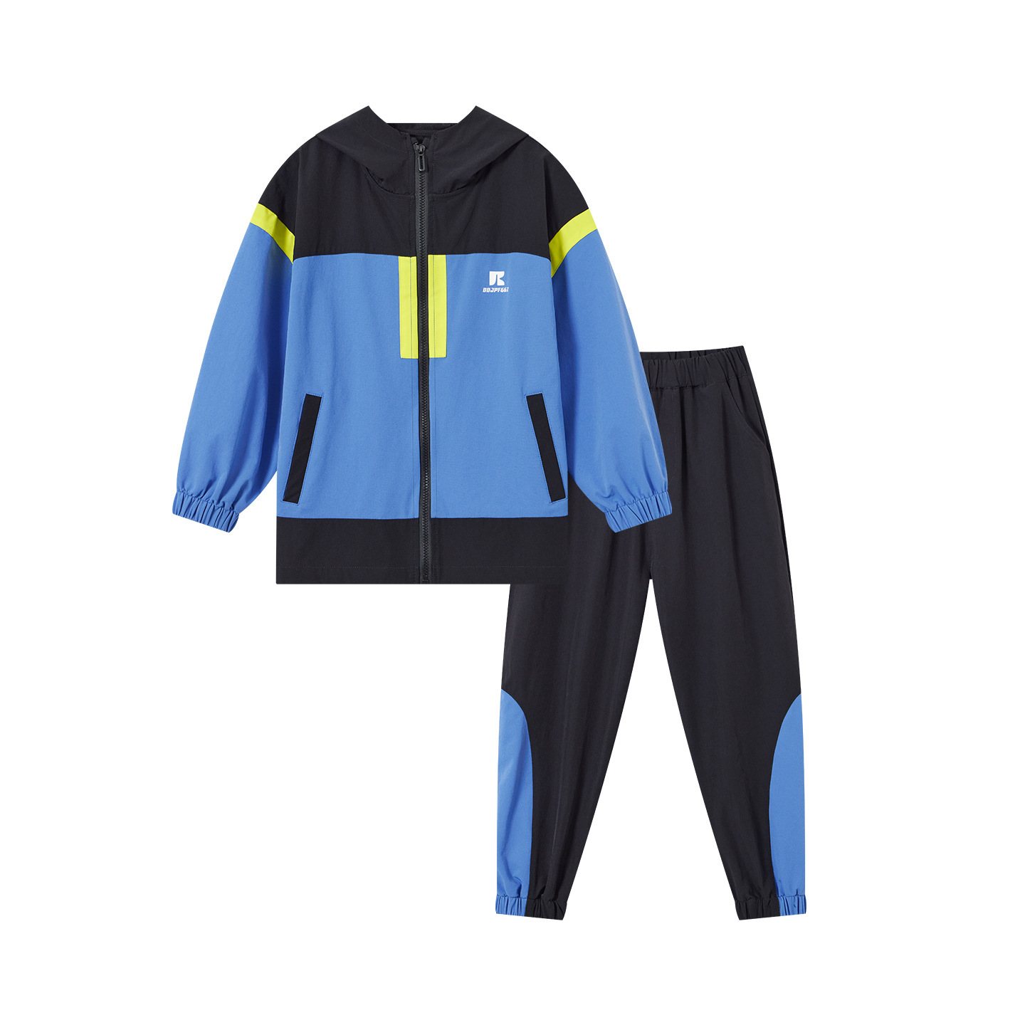 男童運動戶外撞色印花套裝