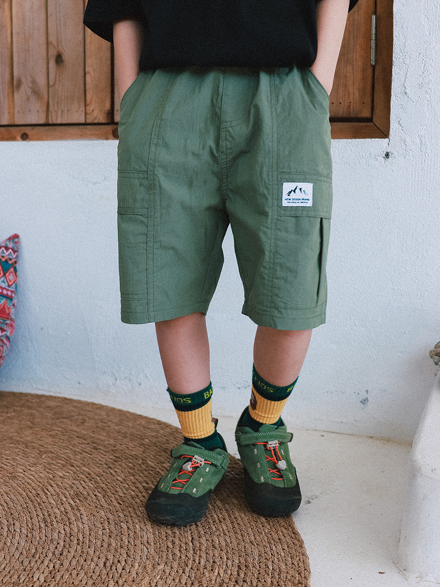 男童戶外工裝褲短