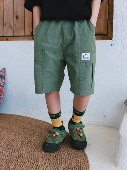 男童戶外工裝褲短