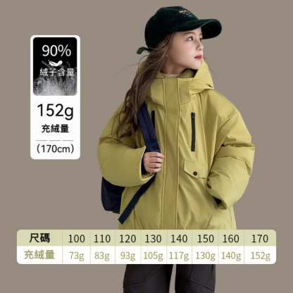 女童工裝三防羽絨服