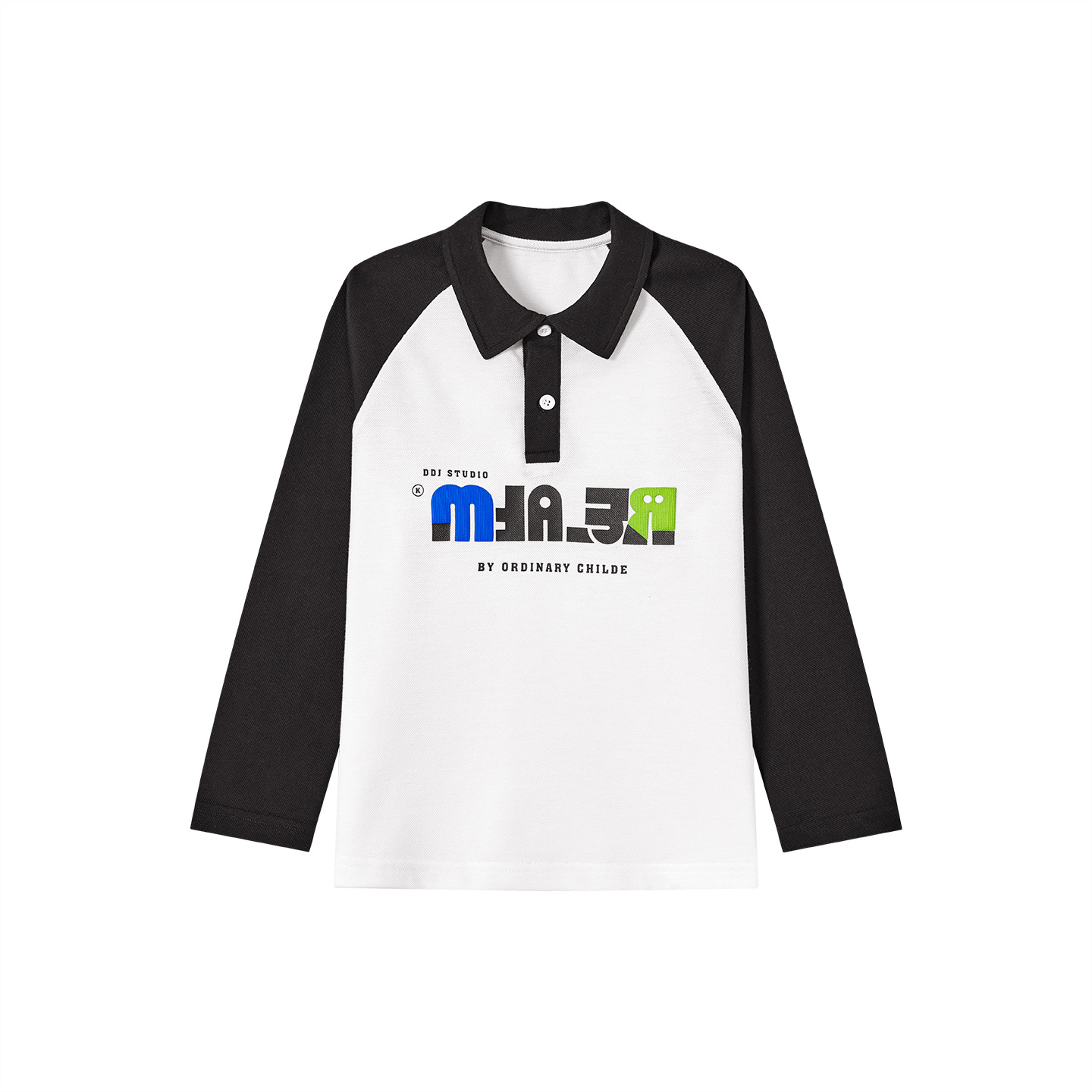 男童POLO衫春秋拼色字母