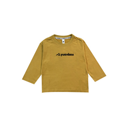 兒童戶外露營長袖磨毛T恤