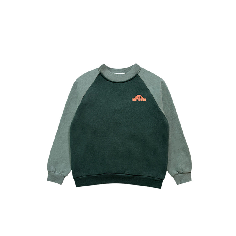 兒童冬季加絨露營帳篷印花衛衣