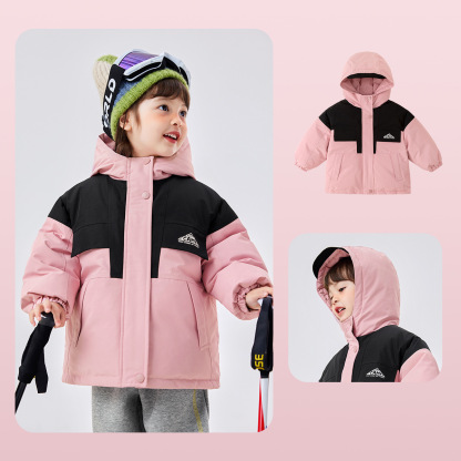 杜邦三防兒童連帽羽絨服