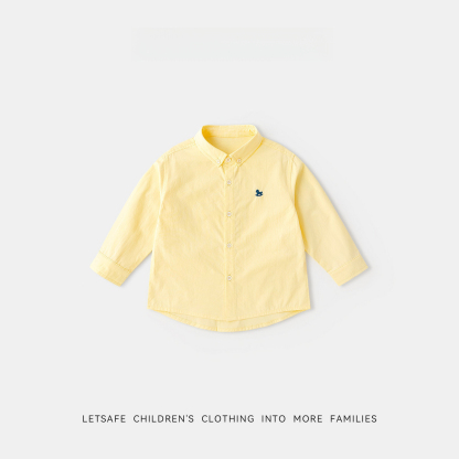 女童春秋元氣學院風襯衫