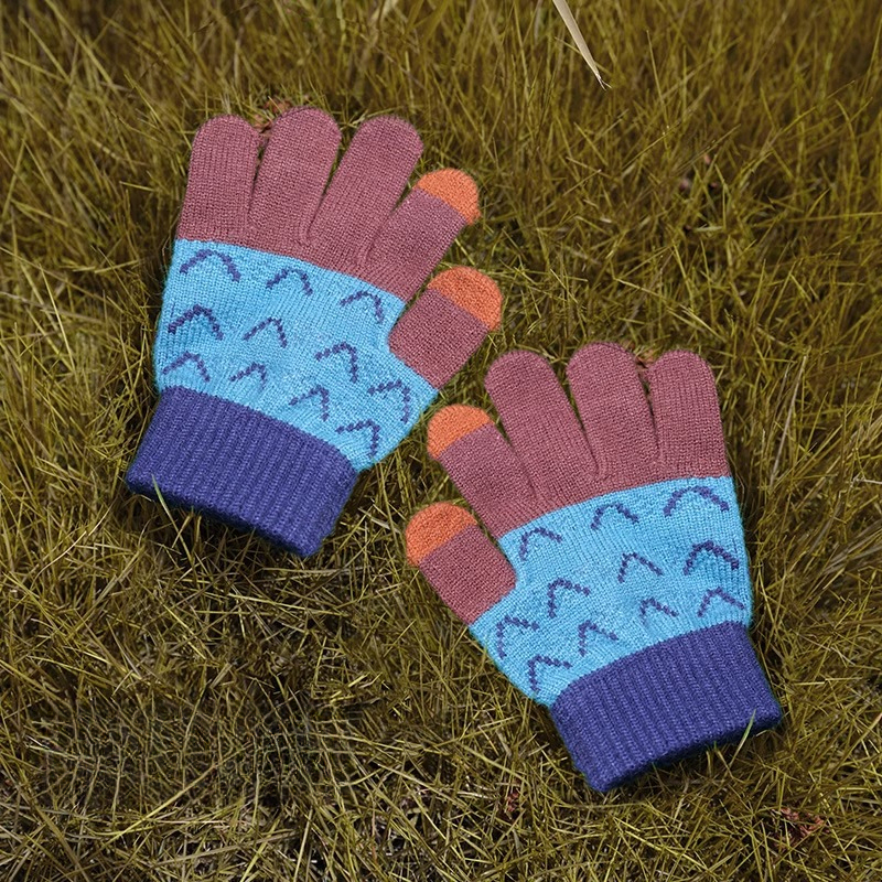 兒童冬季五指半指翻蓋手套