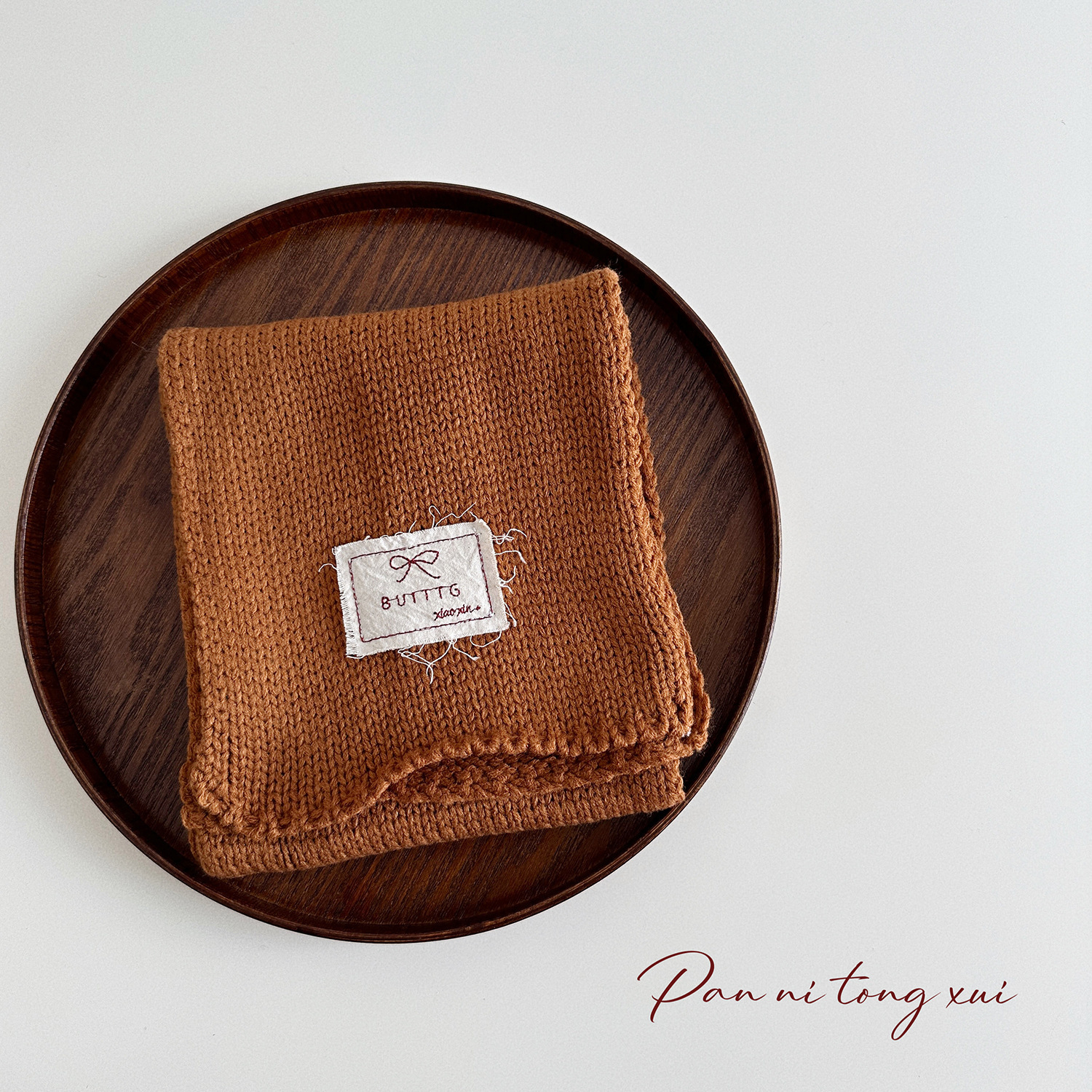 兒童純色秋冬保暖針織毛線圍脖