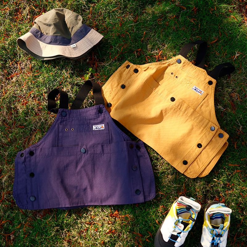 兒童日系工裝兩穿坎肩馬甲