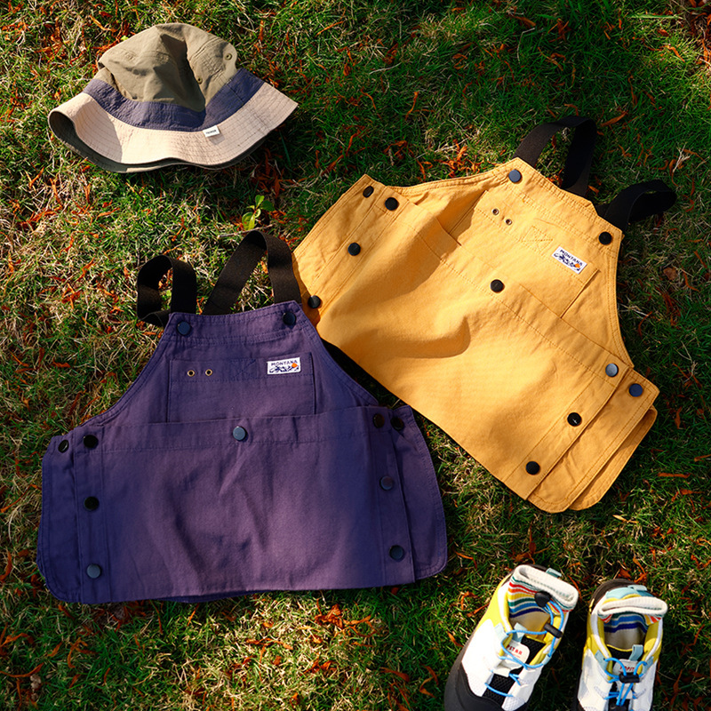 兒童日系工裝兩穿坎肩馬甲